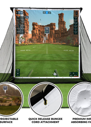 SIMSPACE GOLF DELUXE HOME DRIVING NETZ - LEINWAND