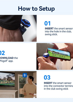PHIGOLF 2 Smart Home Golf Simulator – Swing Stick Trainer & Analyser