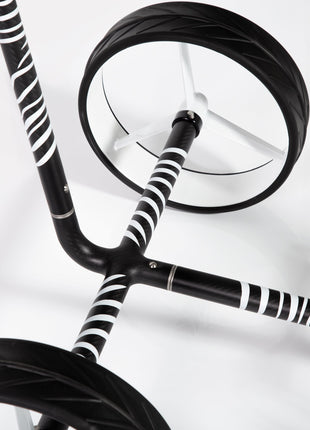 JuCad Golftrolley Carbon Zebra 3-rädrig - Matt lackiert im 3-K Design
