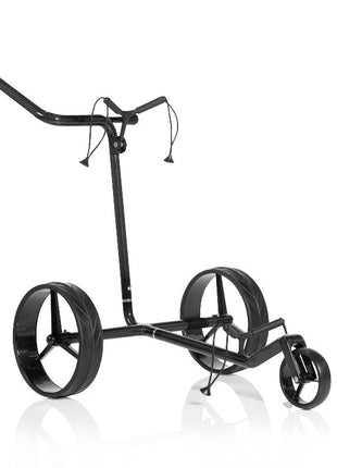 JuCad Golftrolley Carbon Shine 3-rädrig - das stylische Leichtgewicht schwarz-glänzend