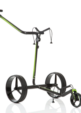 JuCad Elektro-Golftrolley CARBON TRAVEL 2.0 Schwarz-Grün