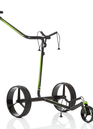 JuCad Elektro-Golftrolley CARBON TRAVEL 2.0 Schwarz-Grün