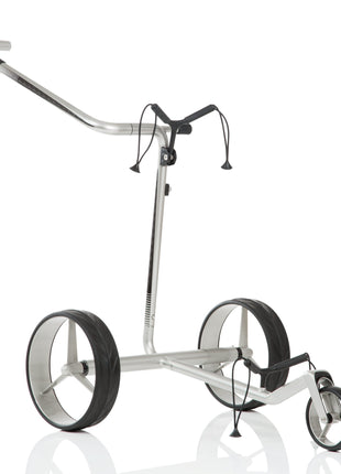 JuCad Elektro-Golftrolley CARBON TRAVEL 2.0 Silber-Schwarz