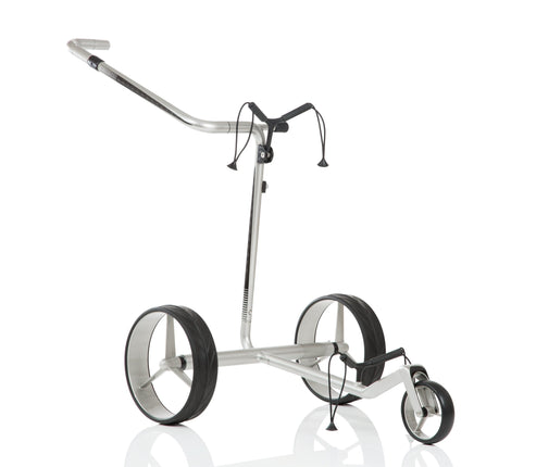 JuCad Elektro-Golftrolley CARBON TRAVEL 2.0 Silber-Schwarz