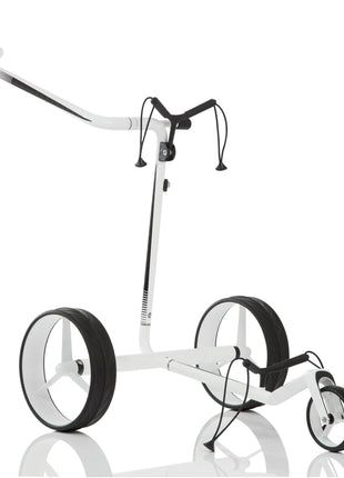 JuCad Elektro-Golftrolley CARBON TRAVEL 2.0 Weiß-Schwarz