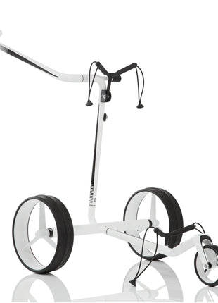 JuCad Elektro-Golftrolley CARBON TRAVEL 2.0 Weiß-Schwarz