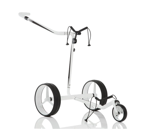 JuCad Elektro-Golftrolley CARBON TRAVEL 2.0 Weiß-Schwarz