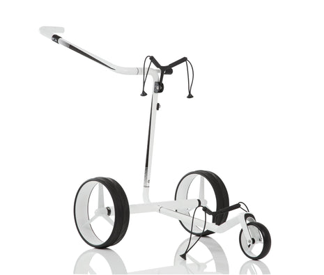JuCad Elektro-Golftrolley CARBON TRAVEL 2.0 Weiß-Schwarz