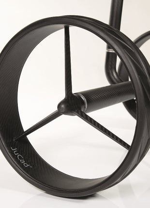 JuCad Elektro-Golftrolley Carbon Travel Nero SV 2.0 - high-end in ultraleichtem Vollcarbon Mattschwarz