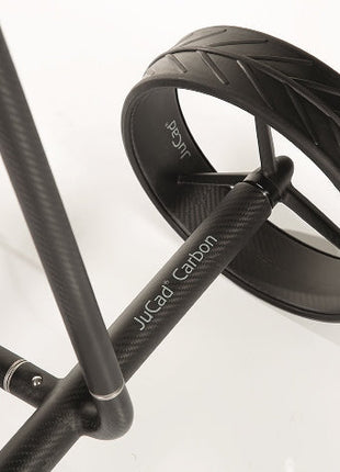 JuCad Elektro-Golftrolley Carbon Travel Nero SV 2.0 - high-end in ultraleichtem Vollcarbon Mattschwarz