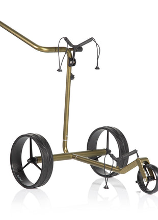 JuCad Elektro-Golftrolley Carbon Travel Verde Black 2.0 - Avantgardist im Nature-Black Look