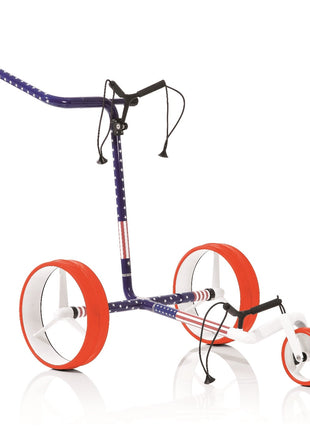 JuCad Golftrolley Carbon USA - der stylische Caddy im Stars & Stripes Design