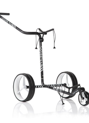 JuCad Golftrolley Carbon Zebra 3-rädrig - Matt lackiert im 3-K Design