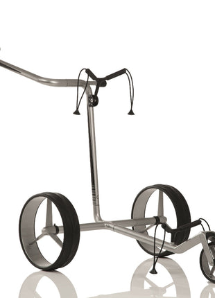 JuCad Golftrolley Carbon silber-schwarz 3-rädrig - das moderne Leichtgewicht