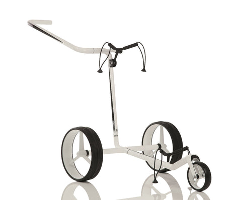 JuCad golf trolley carbon white-black 3 wheels - the modern lightweight