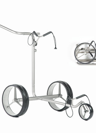 JuCad Elektro-Golftrolley drive SL Titan Travel eX 2.0 - unsere Nr. 1 mit exklusiver Ausstattung