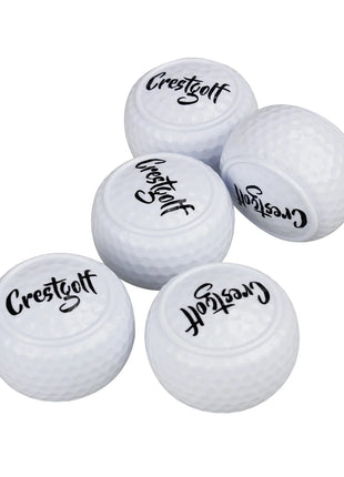 CRESTGOLF - flache Golfbälle zum Putten üben | 5er Set