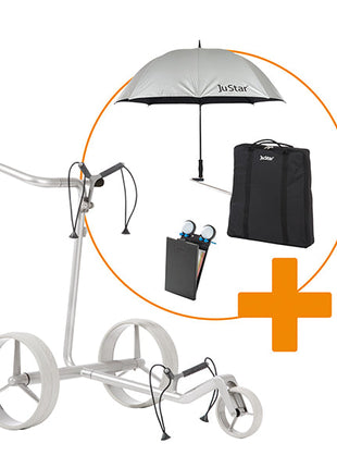 JuStar Elektro-Golftrolley Carbon Light Set