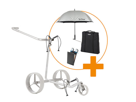 JuStar Elektro-Golftrolley Carbon Light Set
